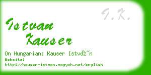 istvan kauser business card